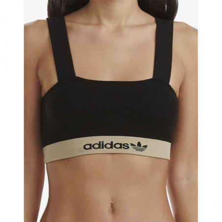 ADIDAS Originals Trefoil Bralette Black ADIDAS Originals Trefoil Bralette Black
