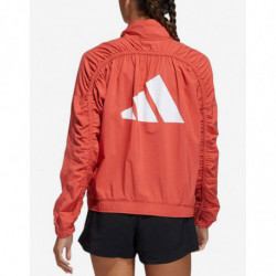 ADIDAS Training 3 Bar Logo Warm-Up Sports Jacket Coral