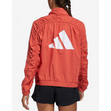 ADIDAS Training 3 Bar Logo Warm-Up Sports Jacket Coral