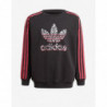 ADIDAS Graphic Print Crew Sweatshirt Black/Pink