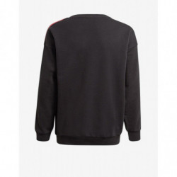 ADIDAS Graphic Print Crew Sweatshirt Black/Pink