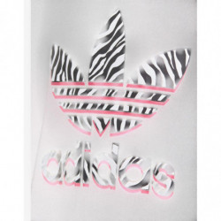 ADIDAS Graphic Print Crew Sweatshirt Black/Pink