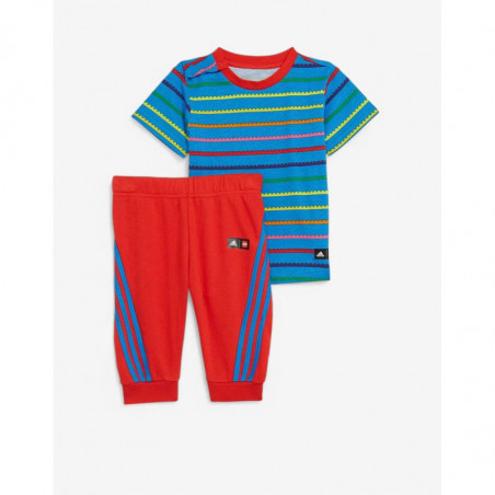 ADIDAS x Classic Lego Tee And 3/4 Pants Set Blue/Red ADIDAS x Classic Lego Tee And 3/4 Pants Set Blue/Red