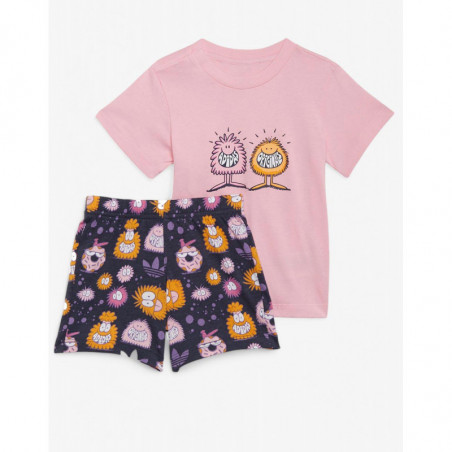 ADIDAS x Kevin Lyons Shorts And Tee Set Pink/Multi ADIDAS x Kevin Lyons Shorts And Tee Set Pink/Multi