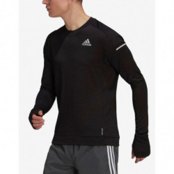 ADIDAS Cooler Long Sleeve Running Sweatshirt Black