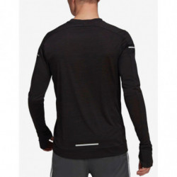ADIDAS Cooler Long Sleeve Running Sweatshirt Black
