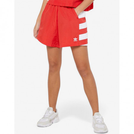ADIDAS Originals Large Logo Shorts Red/White ADIDAS Originals Large Logo Shorts Red/White