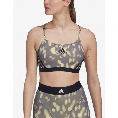 ADIDAS Aeroreact Light-Support Hyperglam Printed Bra Multi ADIDAS Aeroreact Light-Support Hyperglam Printed Bra Multi