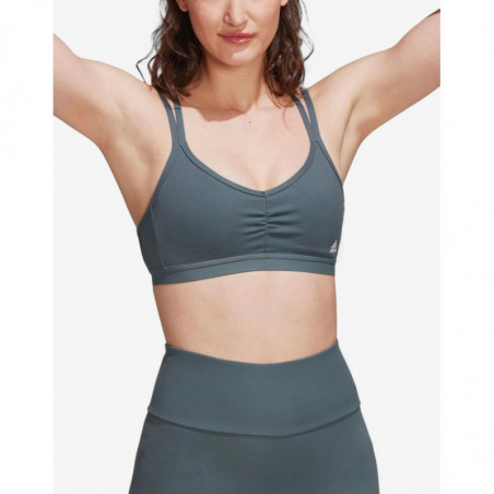 ADIDAS Yoga Essentials Light-Support Bra Grey ADIDAS Yoga Essentials Light-Support Bra Grey