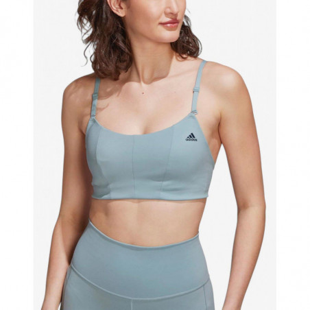 ADIDAS Yoga Studio Light-Support Bra Grey ADIDAS Yoga Studio Light-Support Bra Grey
