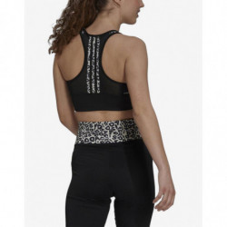 ADIDAS x Farm Rio Aeroready 3-Stripes Print Sports Crop Top Black