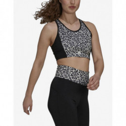 ADIDAS x Farm Rio Aeroready 3-Stripes Print Sports Crop Top Black