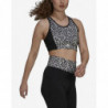 ADIDAS x Farm Rio Aeroready 3-Stripes Print Sports Crop Top Black